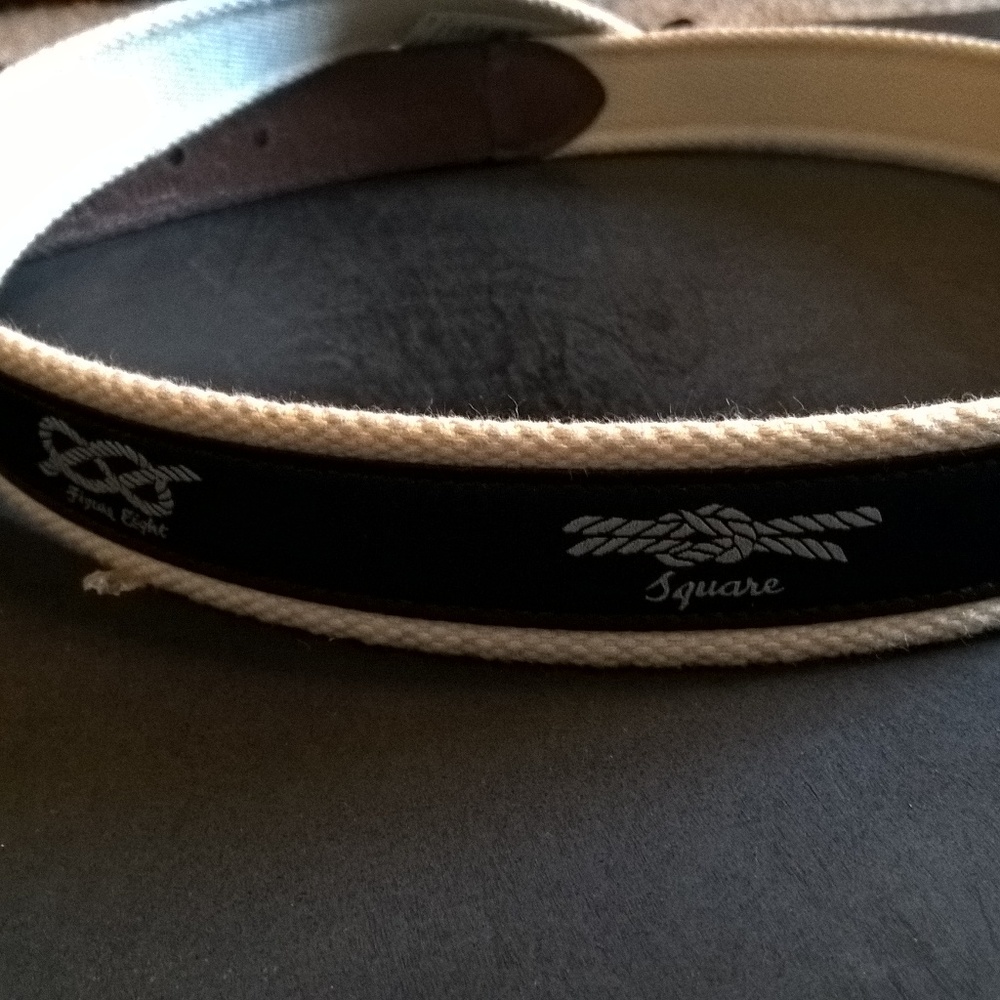 Polo Ralph Lauren Blue and Cream Belt NWT Size 40